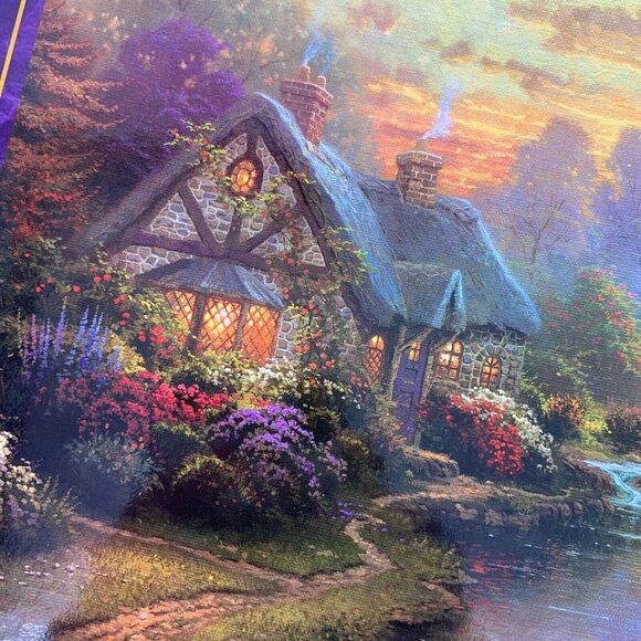 Sealed Thomas Kinkade A QUIET EVENING 1000 Piece PUZZLE Caeco 27" X 20" - Picture 4 of 6
